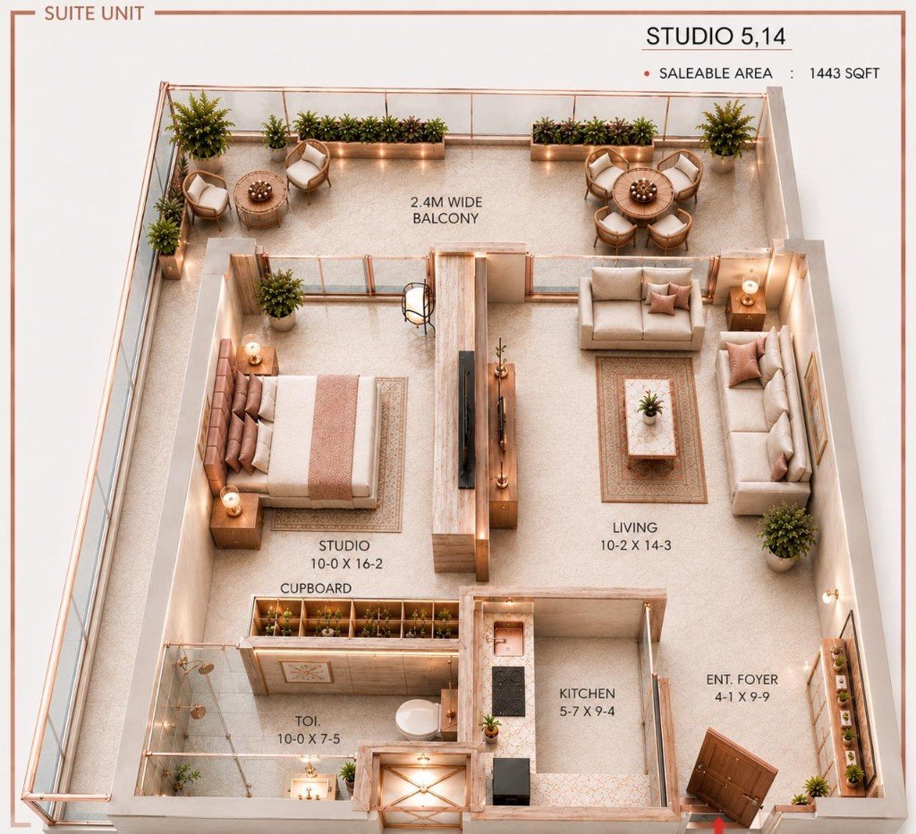 Floor plan preview — Suite 5 & 14